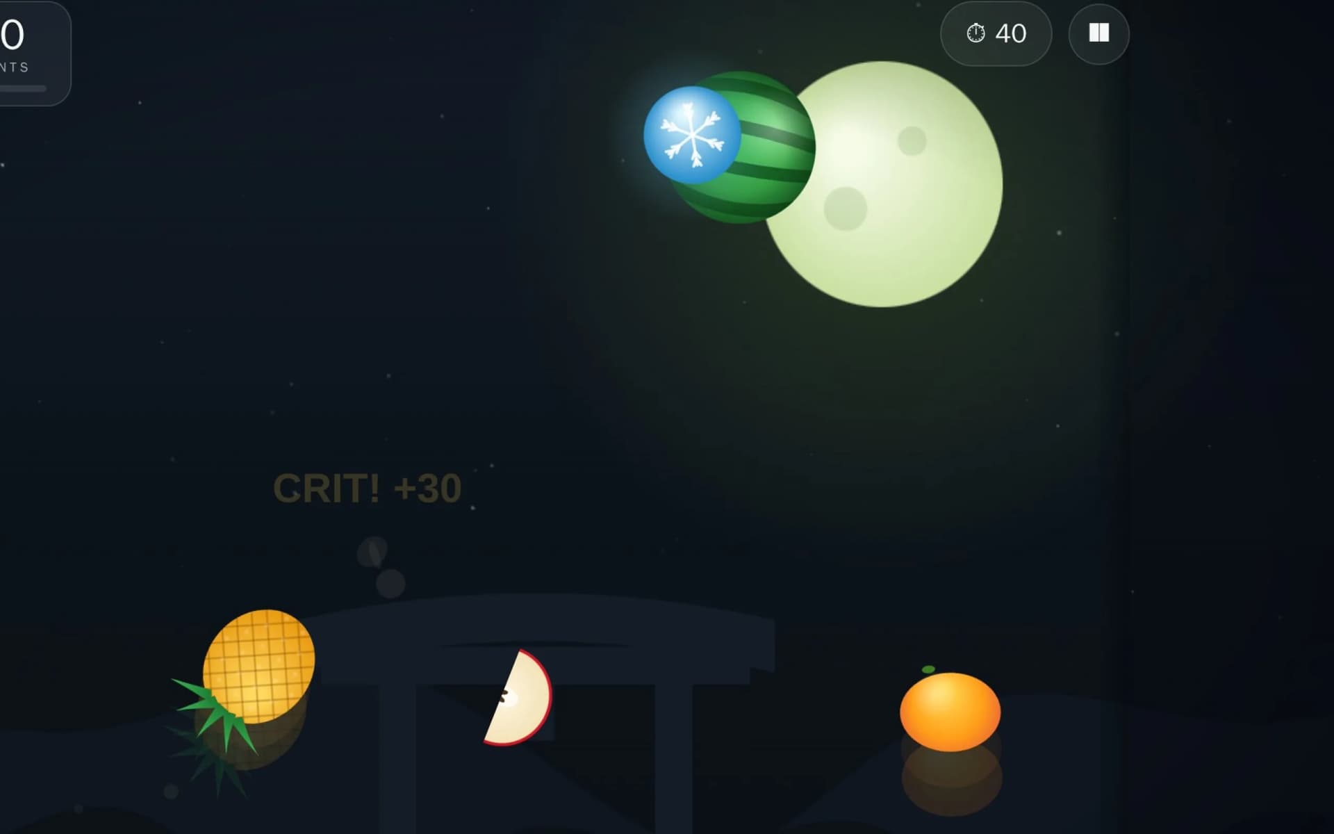Screenshot: Fruit Slash — Neon dojo arcade