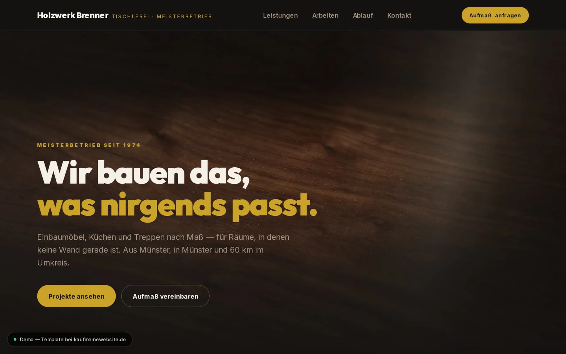 Vorschau: Holzwerk — Tischlerei & Handwerk