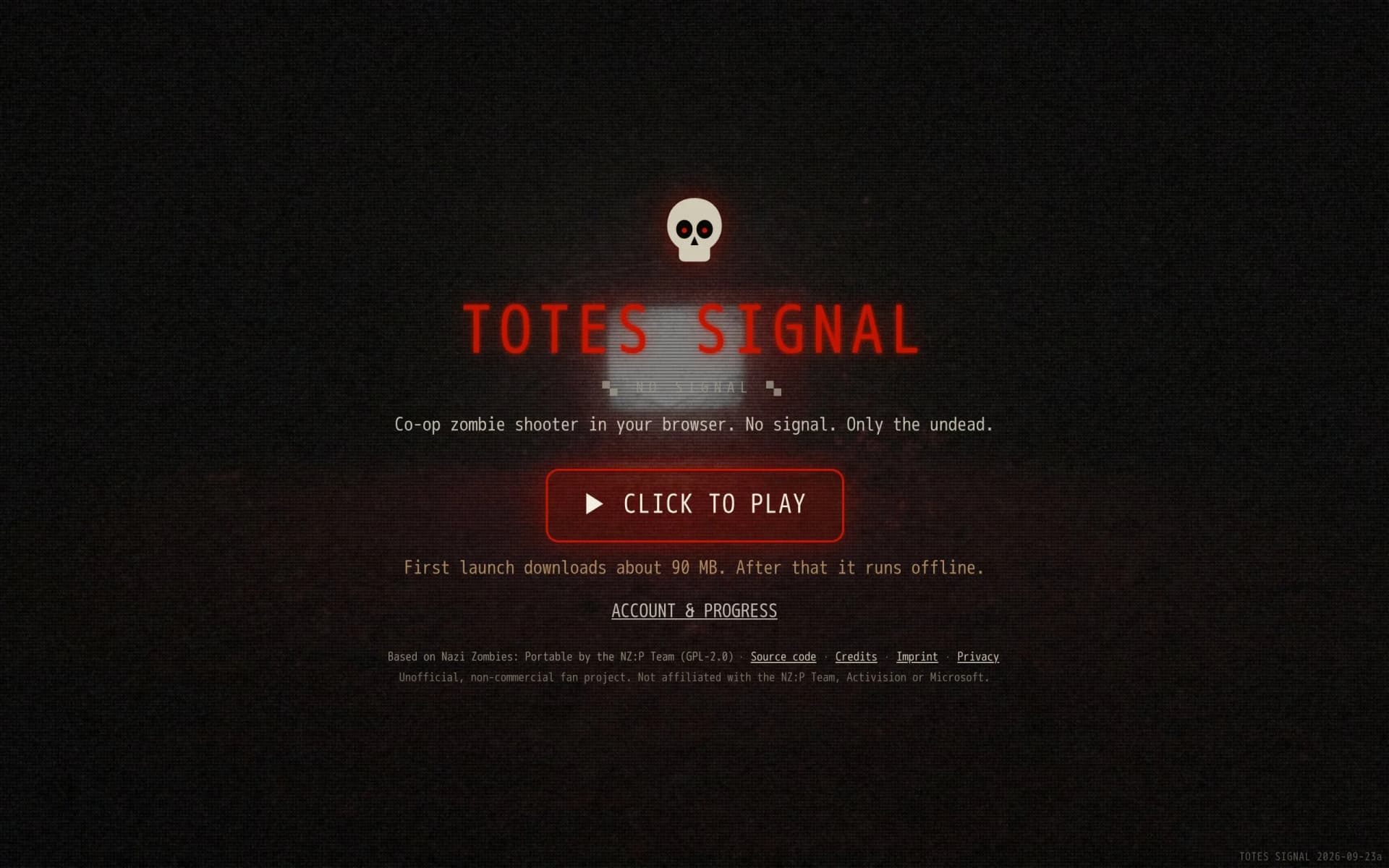 Screenshot: Totes Signal — Zombie co-op in the browser