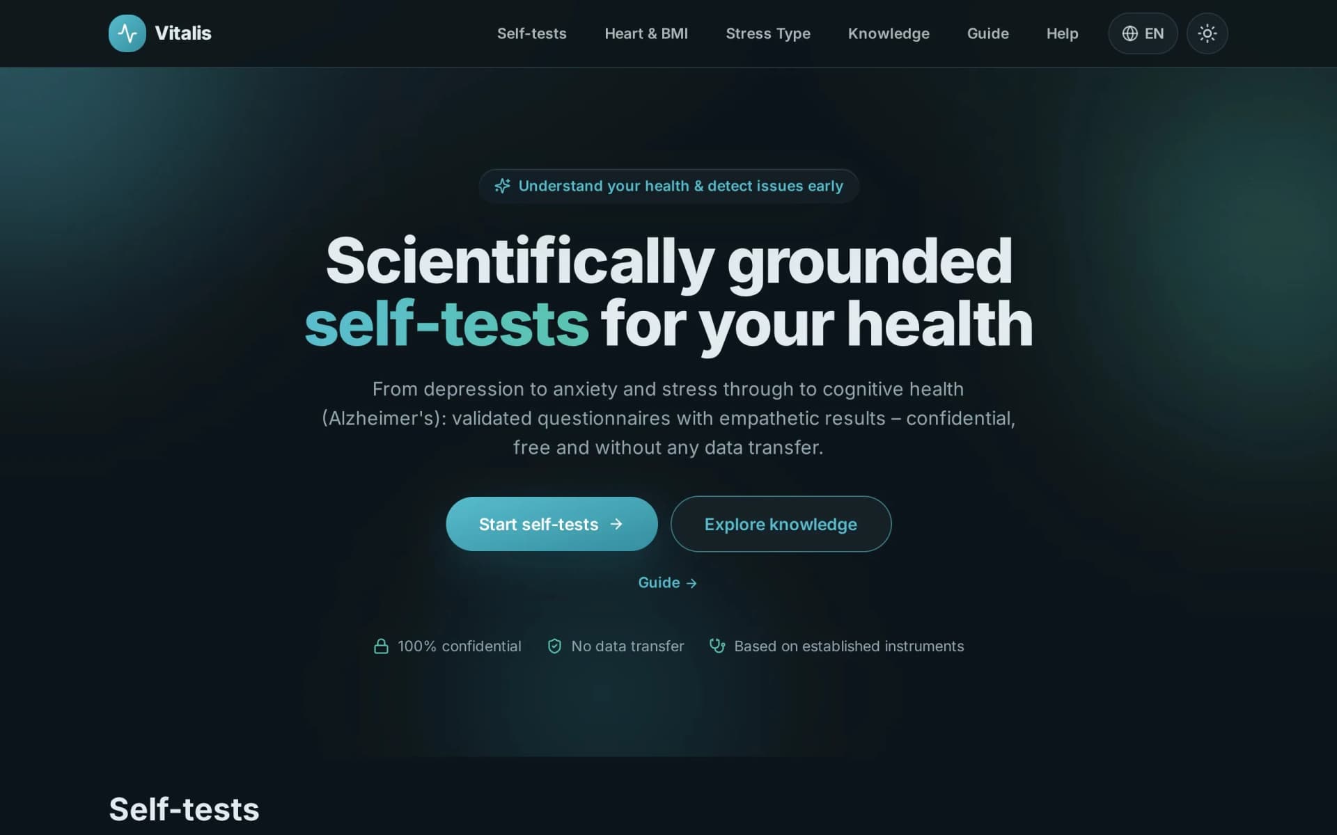 Preview: Vitalis — Twelve self-checks in four languages