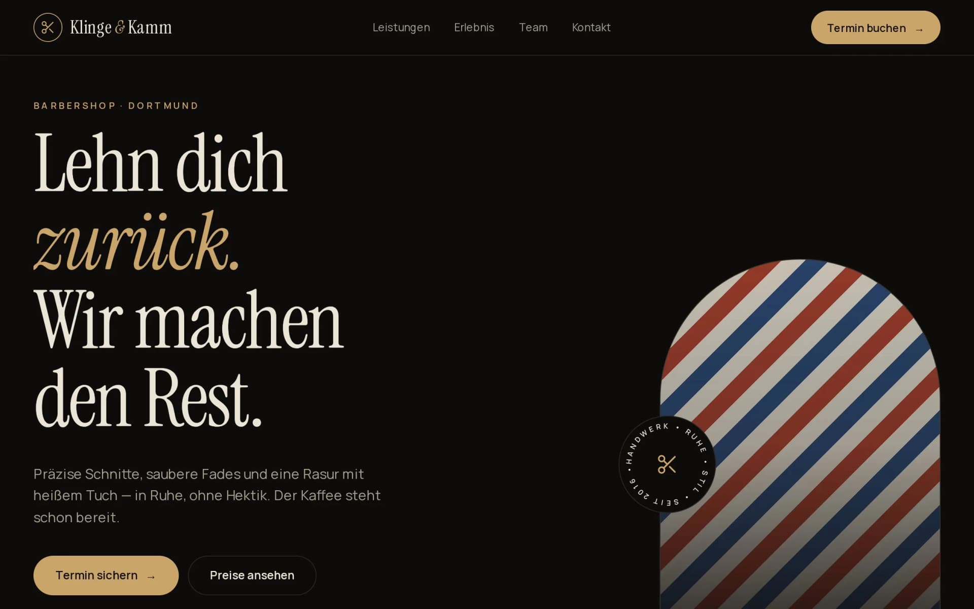 Vorschau: Klinge & Kamm — Barbershop mit Online-Termin