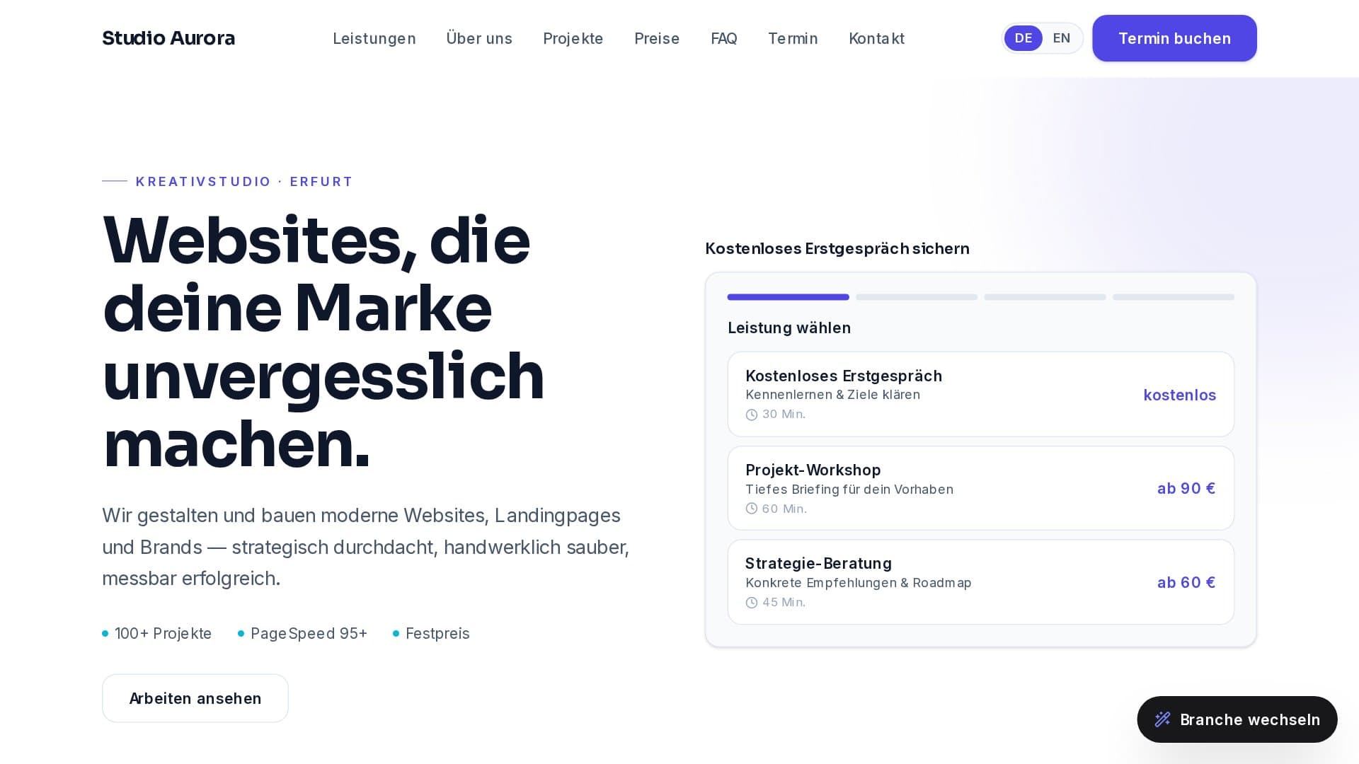 Vorschau: Mosaik — Universal One-Page
