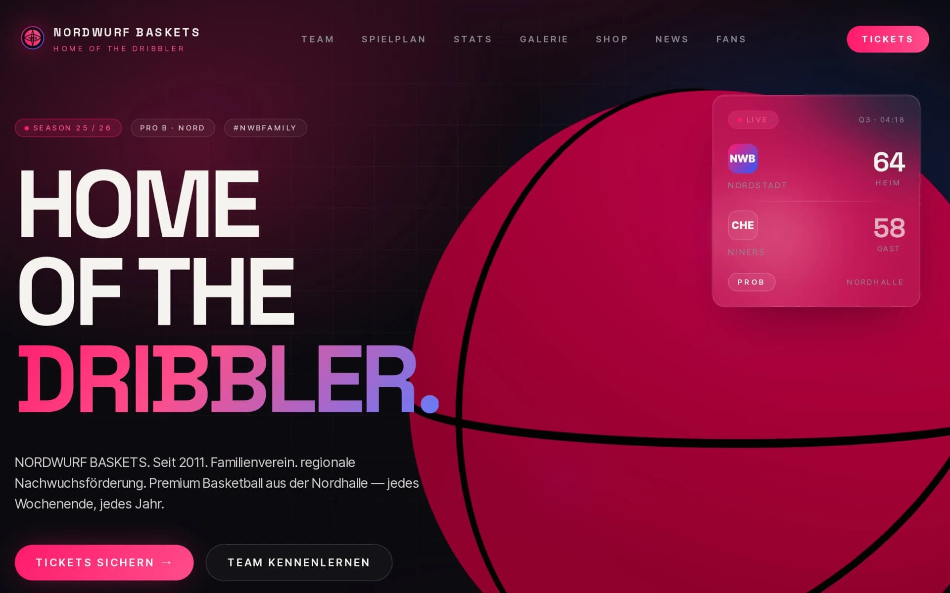 Vorschau: Nordwurf Baskets — the club, digitally equipped