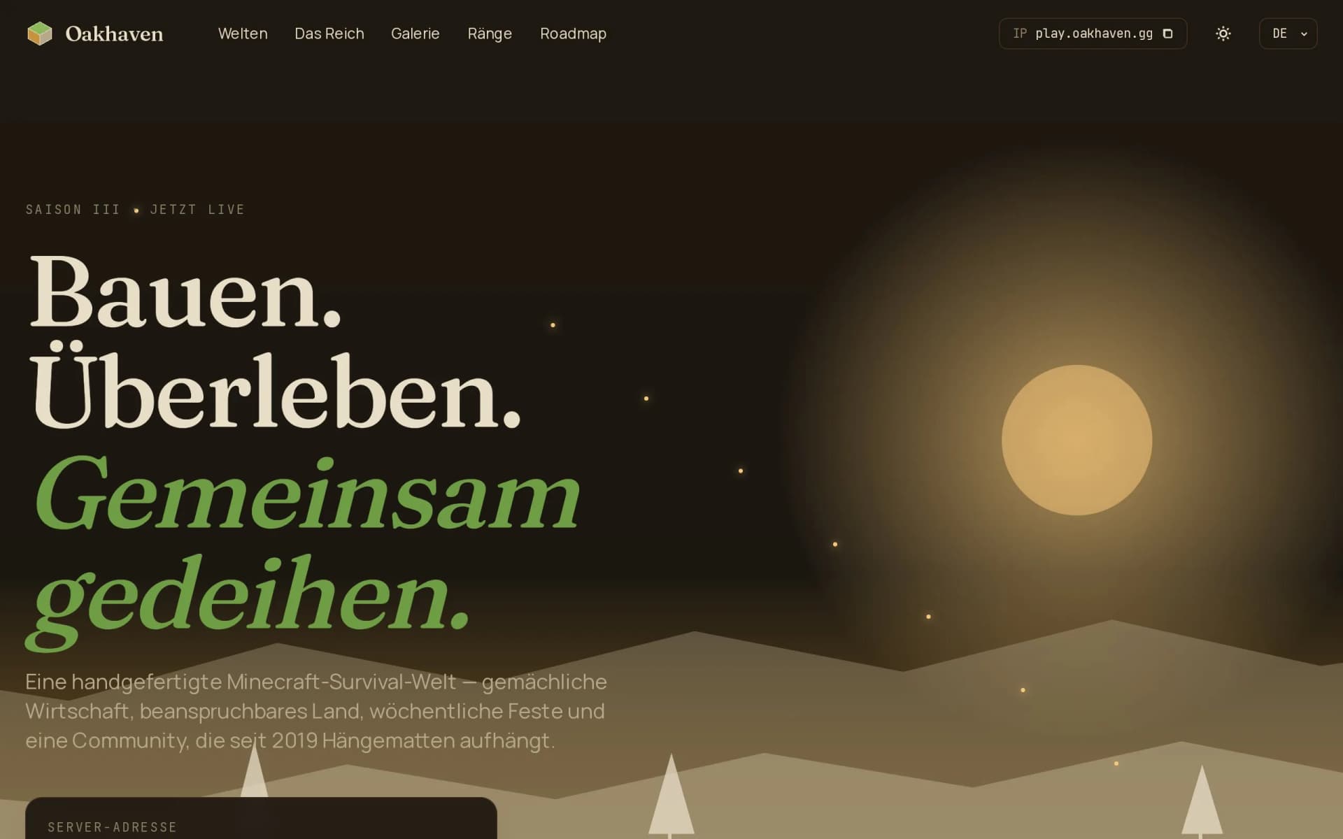 Vorschau: Spawnpoint — landing page for game servers
