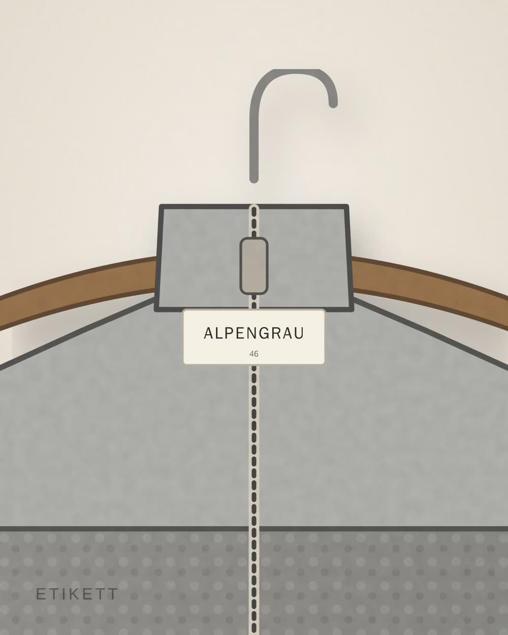 Eingenähtes Etikett von ALPENGRAU