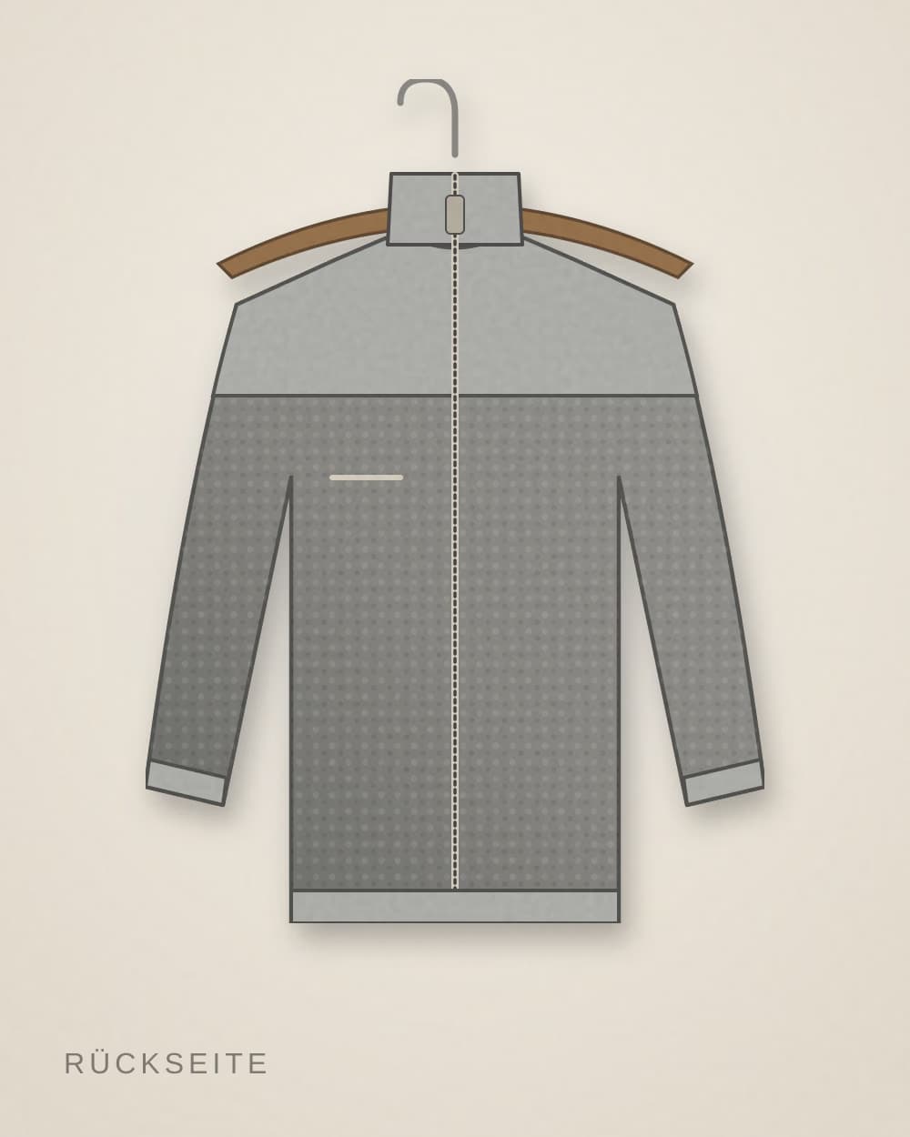 Fleecejacke Grau von ALPENGRAU, Rückseite