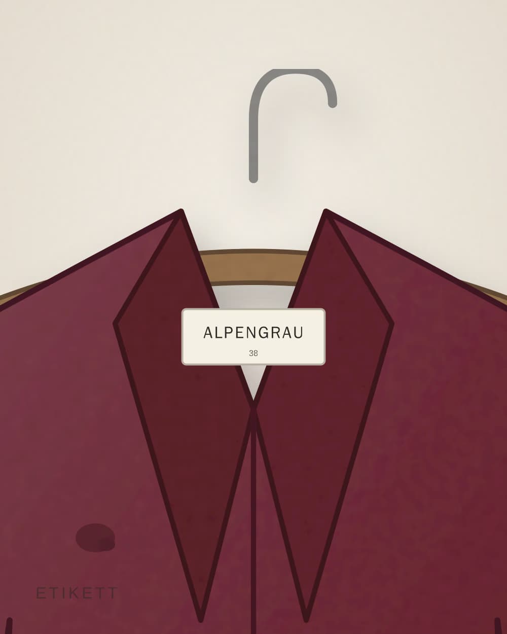 Eingenähtes Etikett von ALPENGRAU