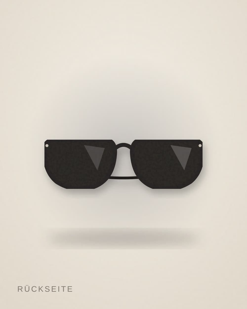 Sonnenbrille Schwarz von DISCOSTERN, Rückseite