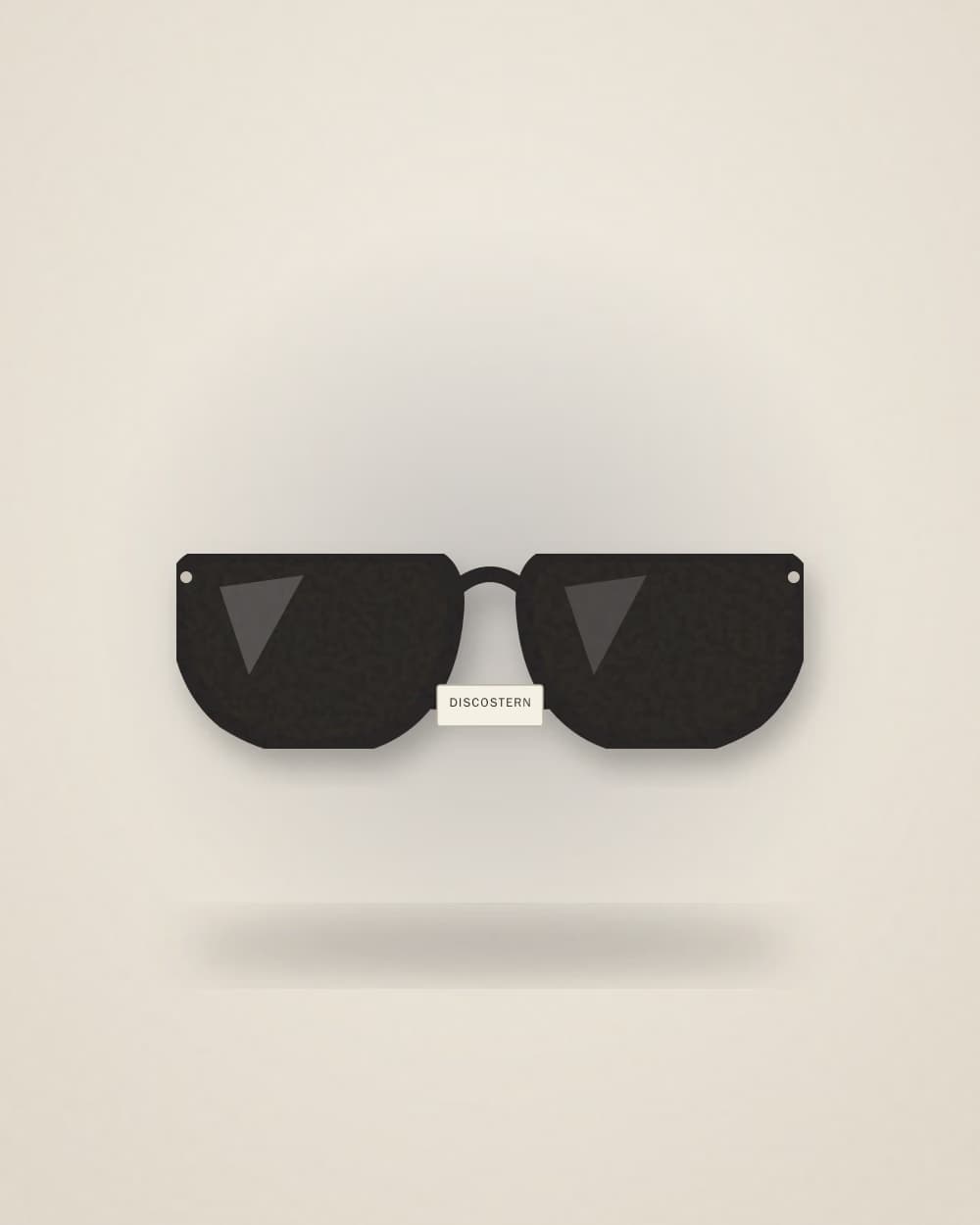 Sonnenbrille Schwarz von DISCOSTERN, Vorderseite