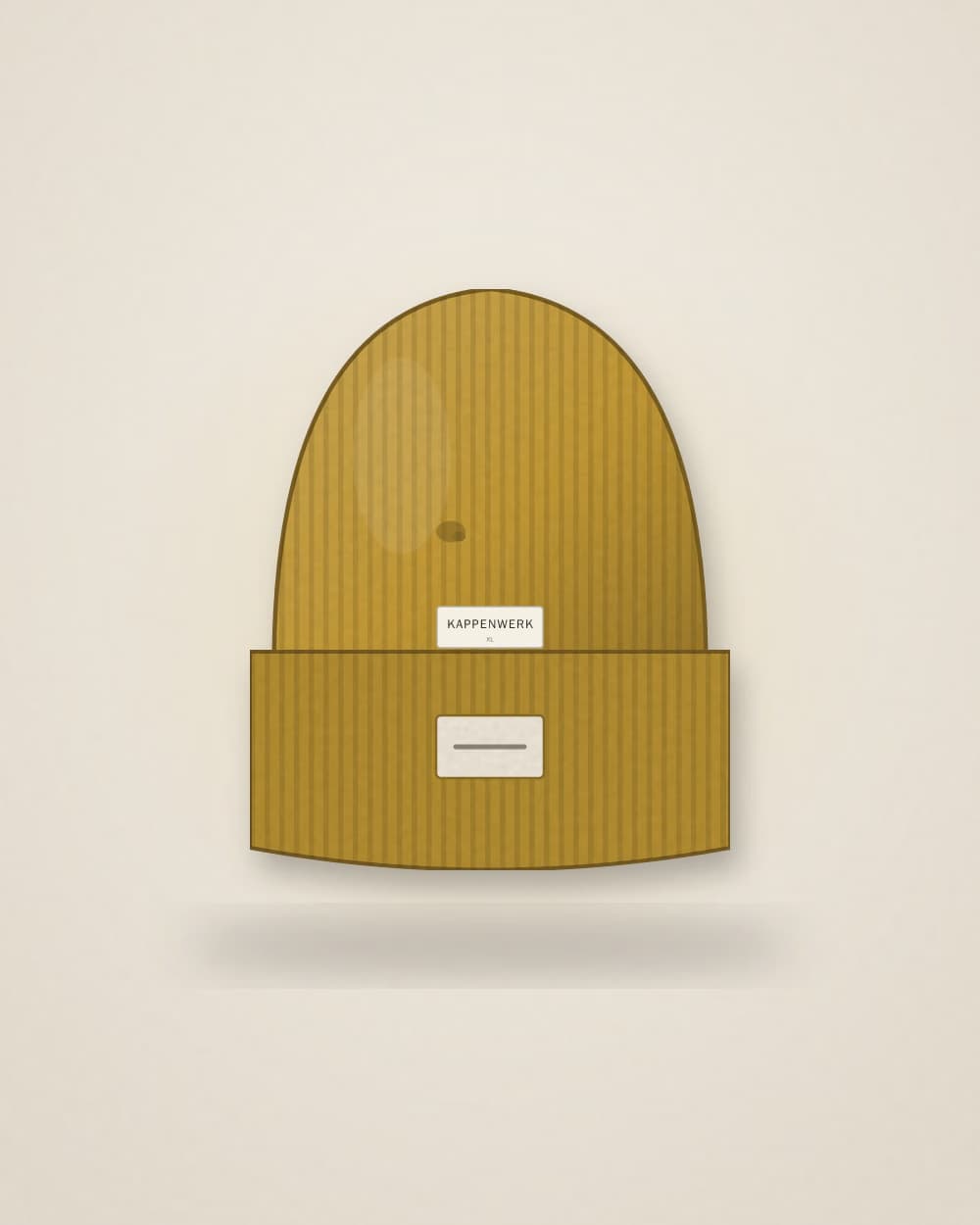 Beanie Senf von KAPPENWERK, Vorderseite