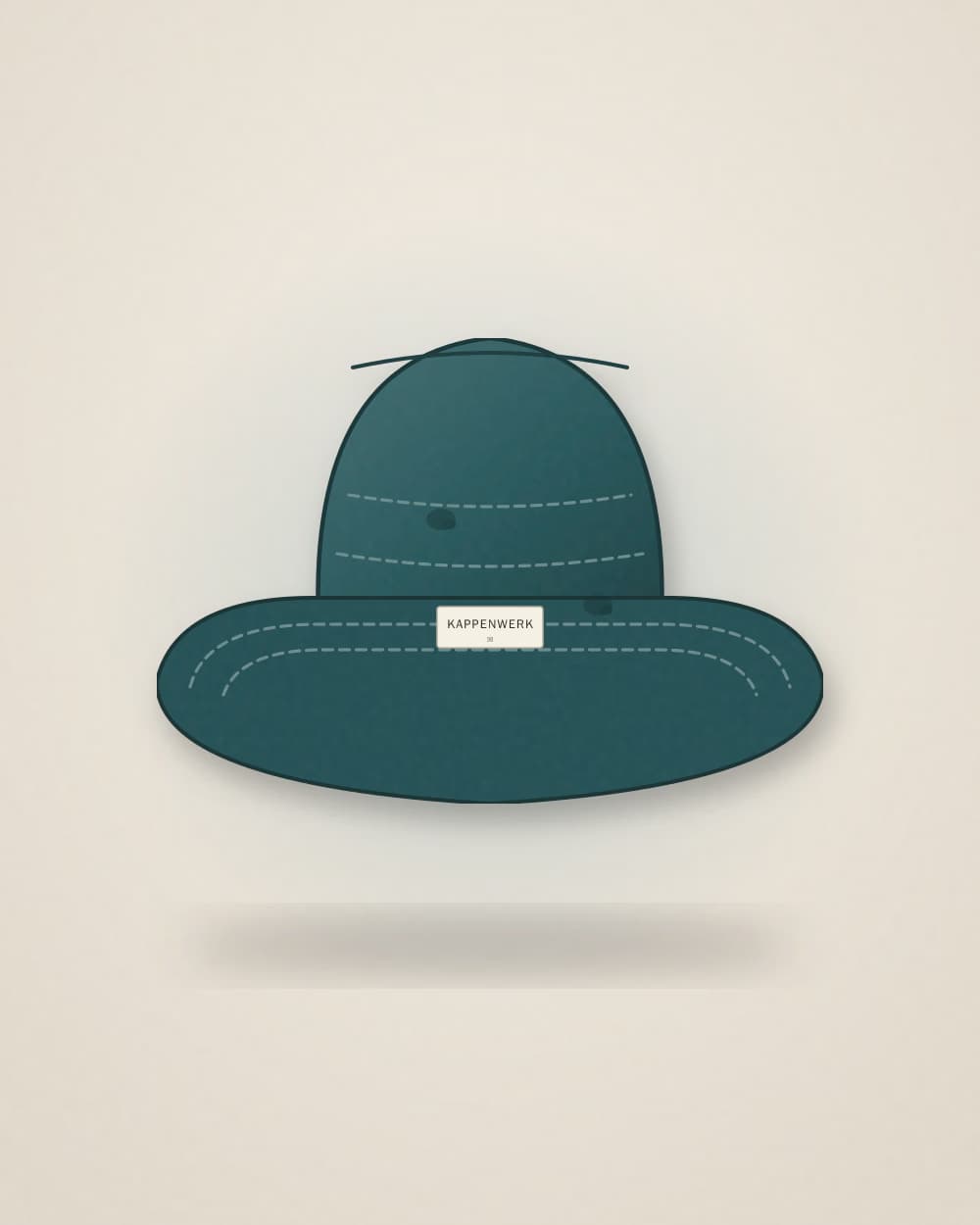 Bucket Hat Petrol von KAPPENWERK, Vorderseite