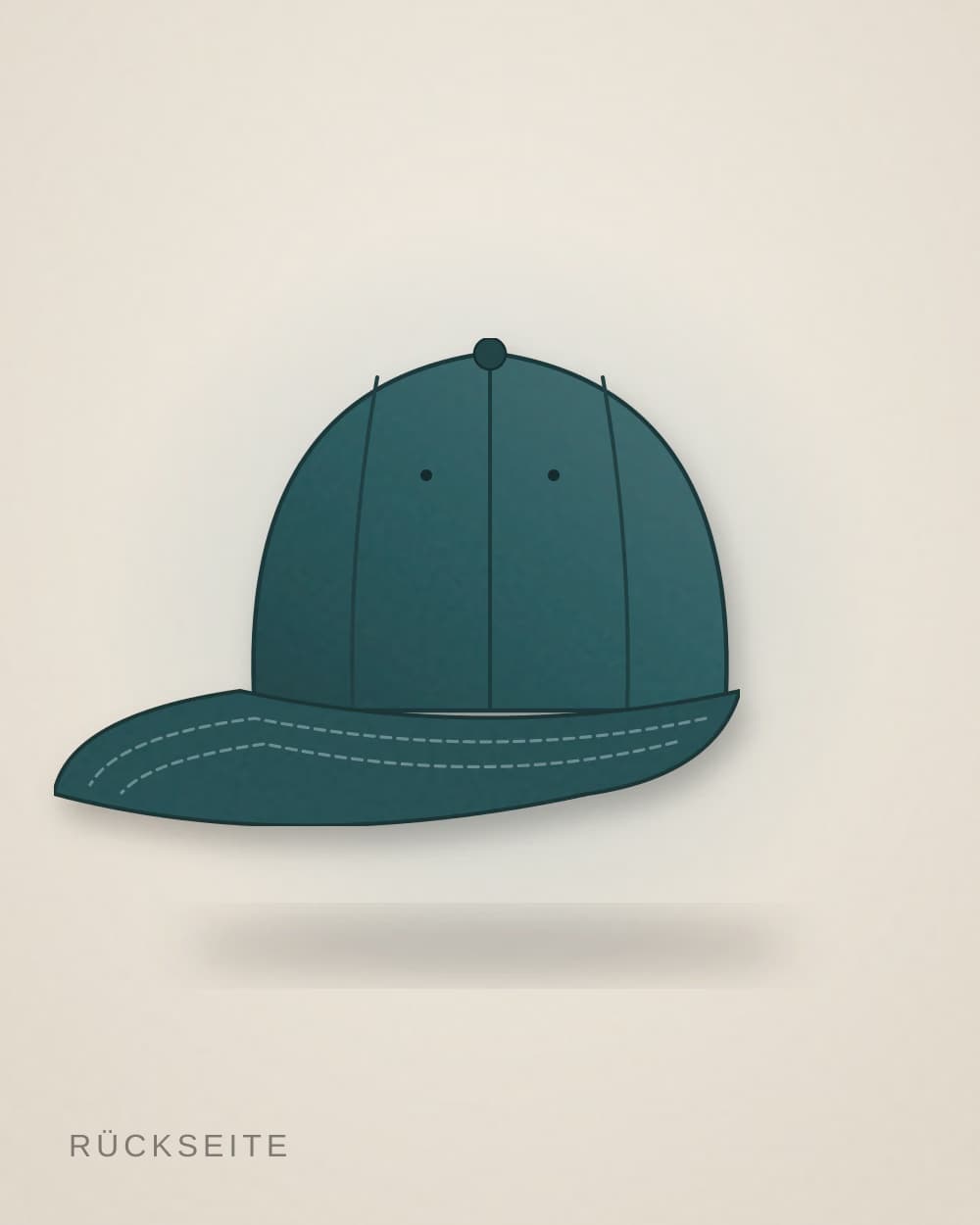 Cap Petrol von KAPPENWERK, Rückseite