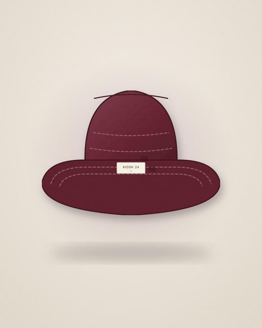 Bucket Hat Bordeaux von KIOSK 24, Vorderseite