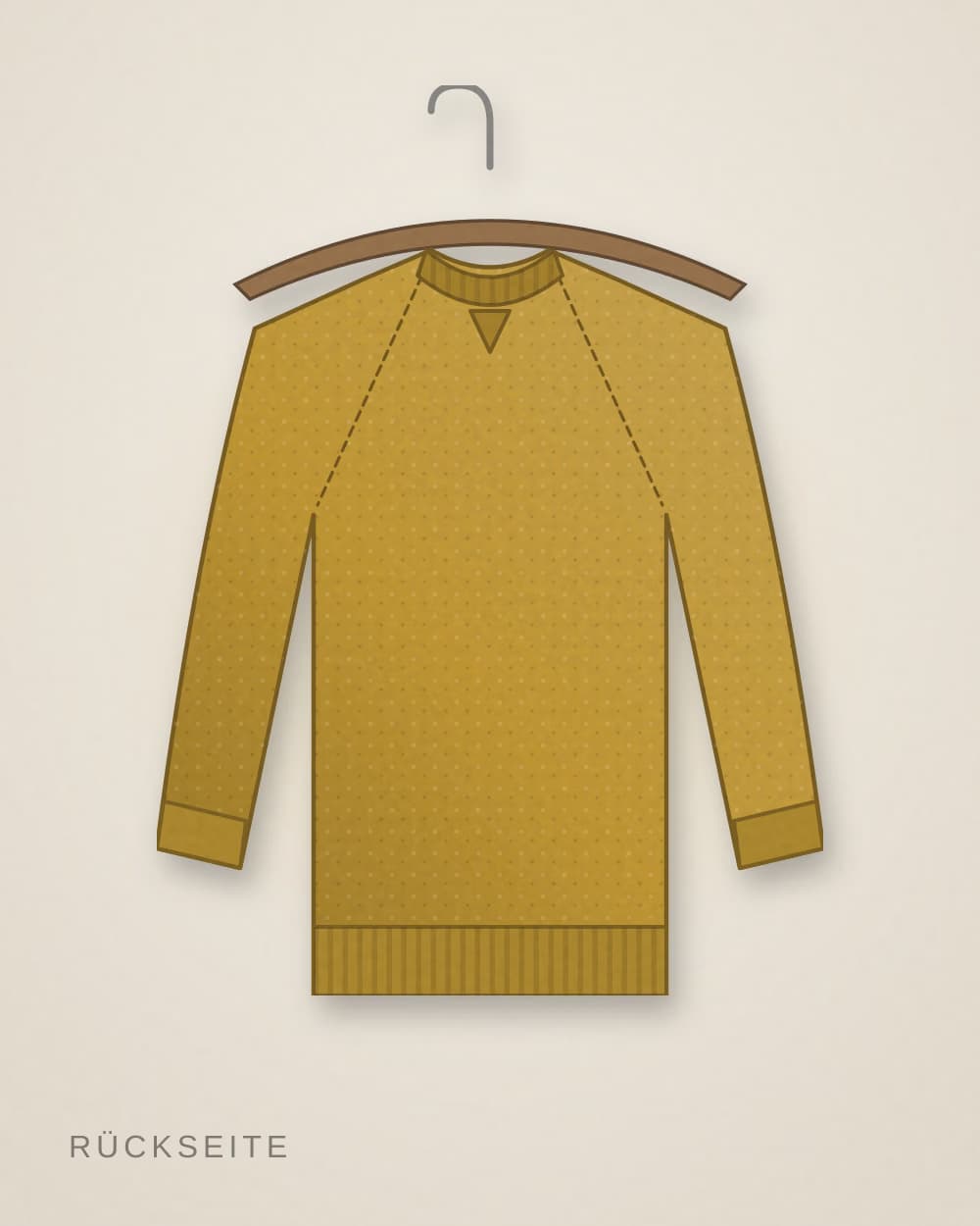 Sweatshirt Senf von KIOSK 24, Rückseite