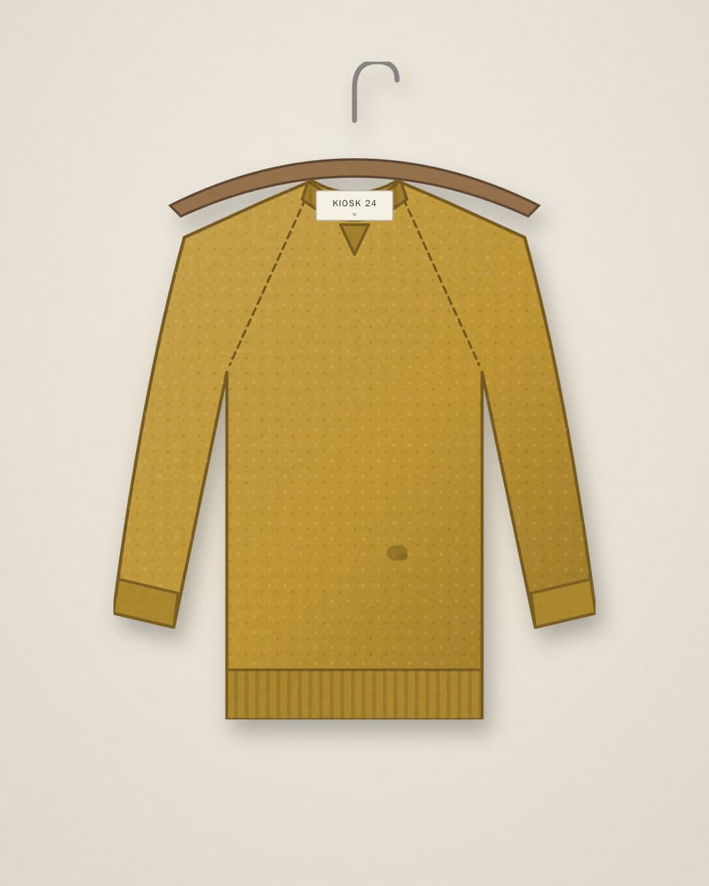 Sweatshirt Senf von KIOSK 24, Vorderseite