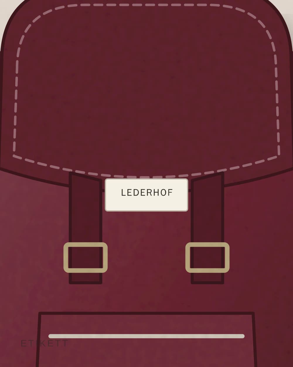 Eingenähtes Etikett von LEDERHOF