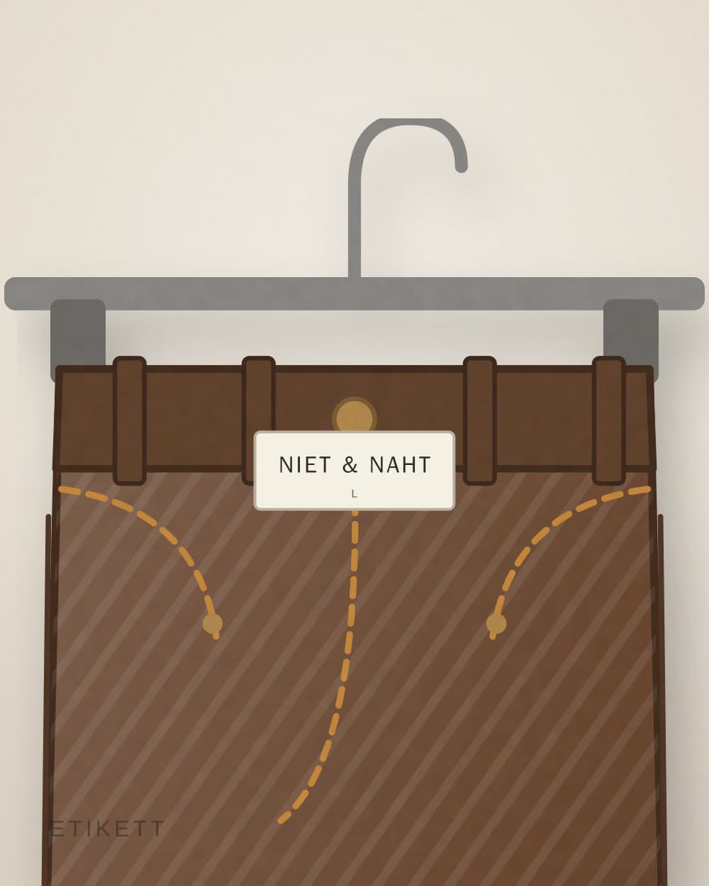 Eingenähtes Etikett von NIET & NAHT