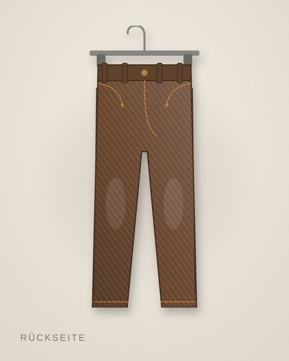 Jeans Braun von NIET & NAHT, Rückseite
