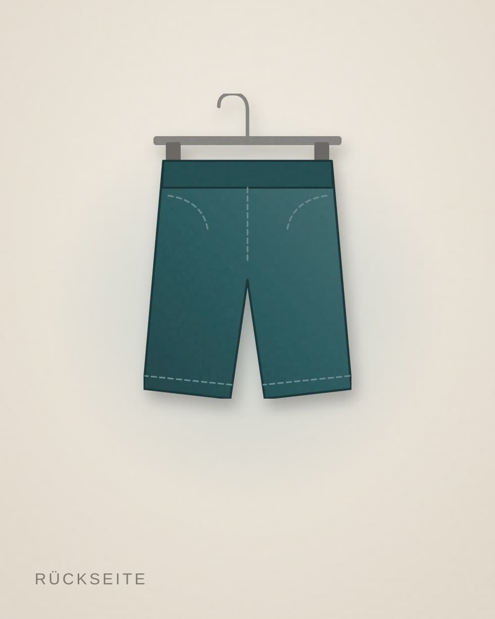 Shorts Petrol von NIET & NAHT, Rückseite