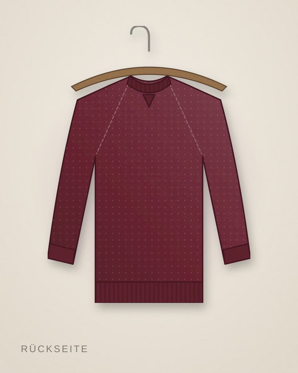 Sweatshirt Bordeaux von NORDKAP ATHLETIC, Rückseite