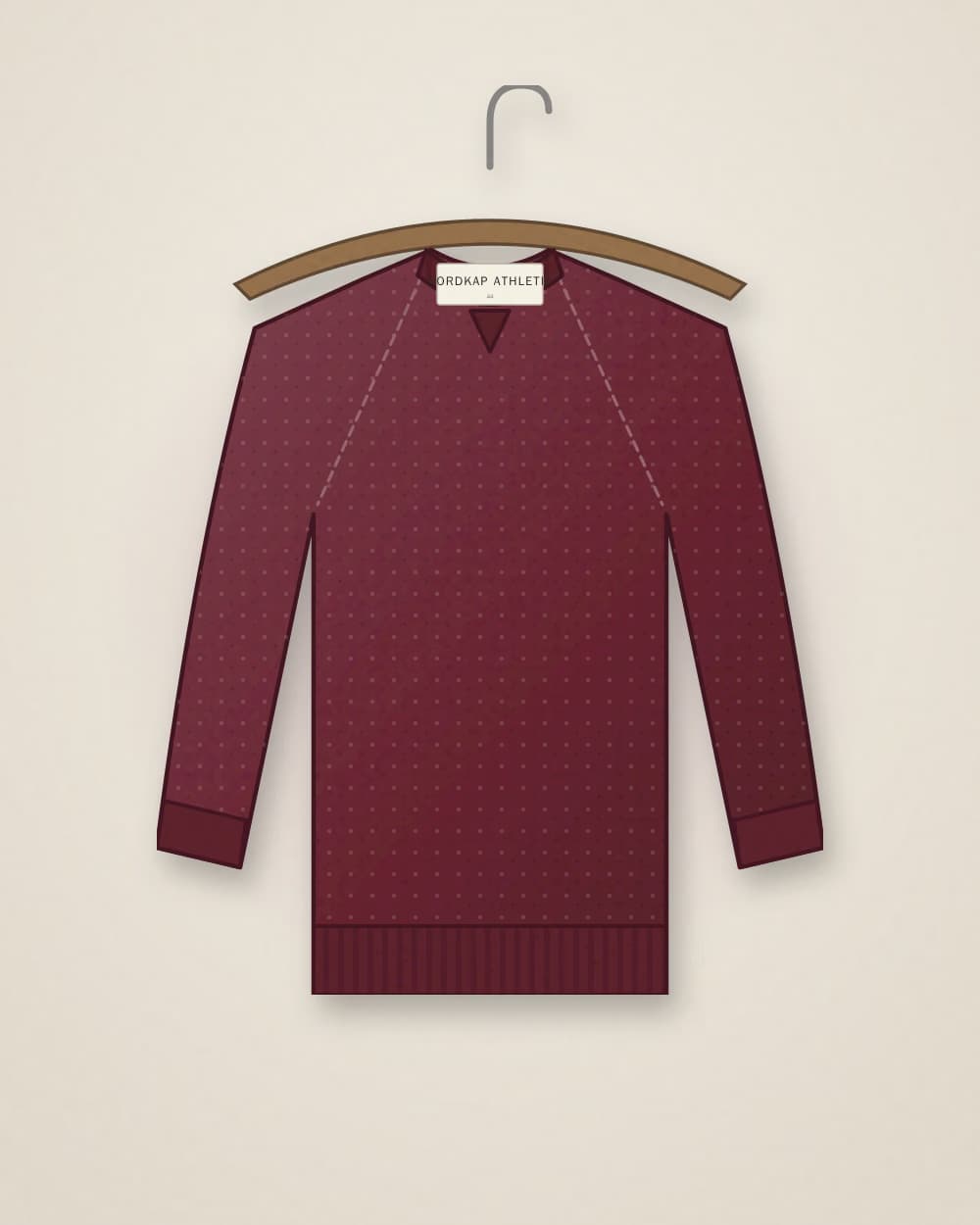 Sweatshirt Bordeaux von NORDKAP ATHLETIC, Vorderseite