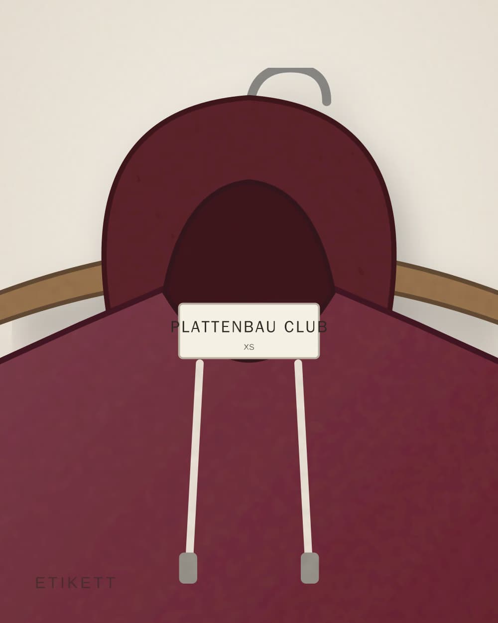 Eingenähtes Etikett von PLATTENBAU CLUB