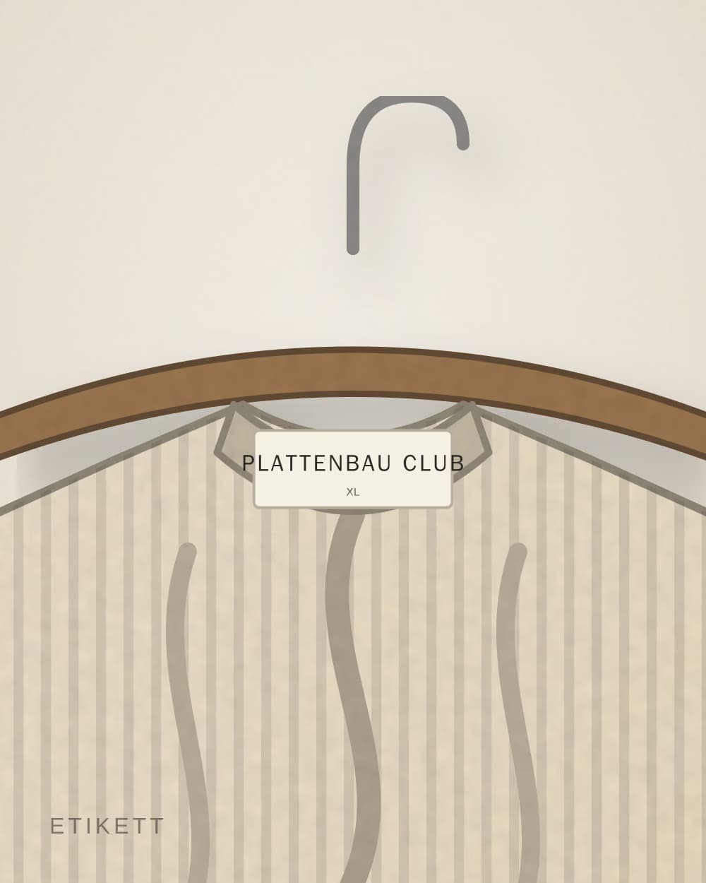 Eingenähtes Etikett von PLATTENBAU CLUB