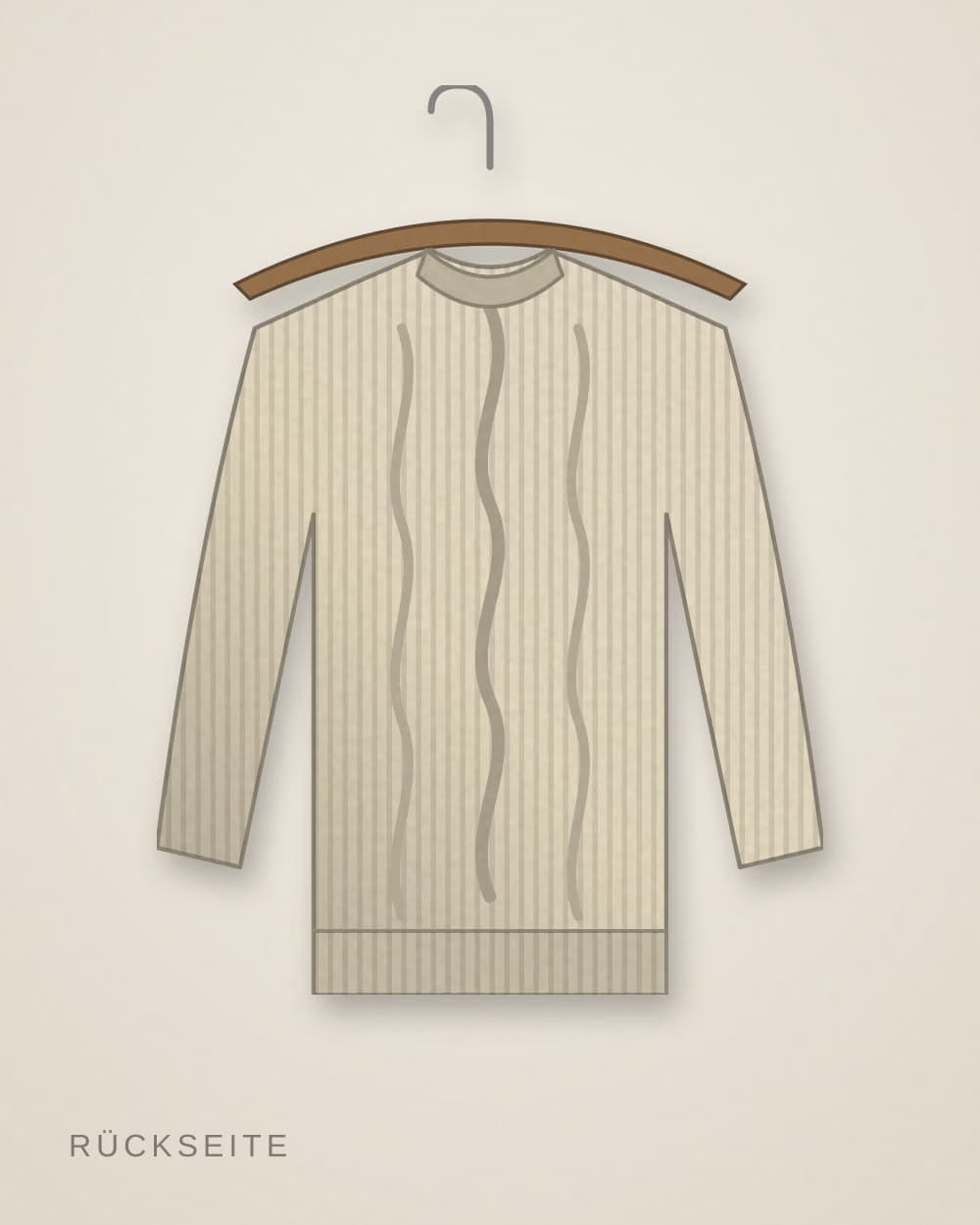 Strickpullover Creme von PLATTENBAU CLUB, Rückseite