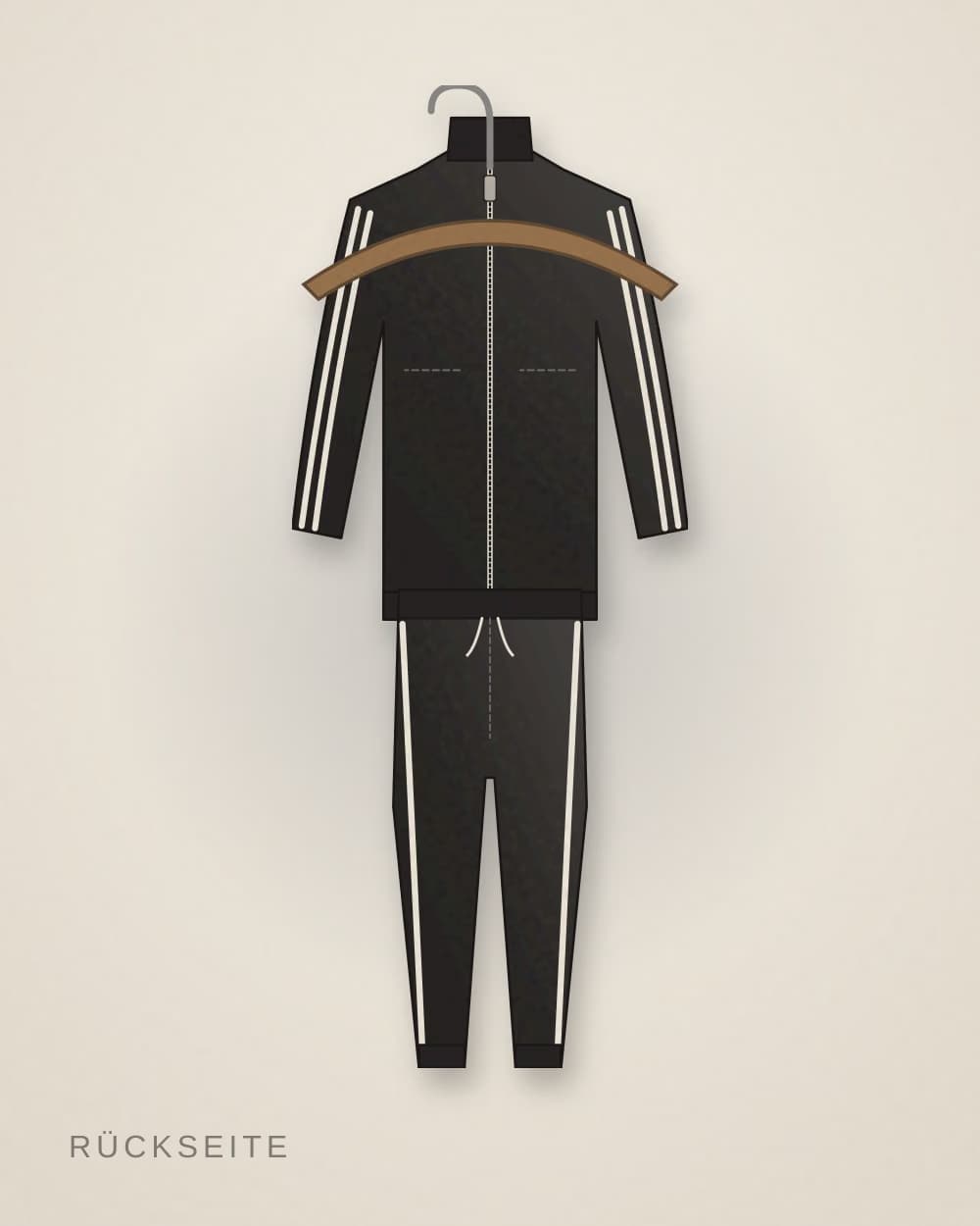 Set Schwarz von SPRINTKLUB, Rückseite