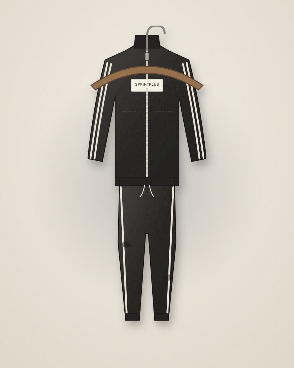 Set Schwarz von SPRINTKLUB, Vorderseite