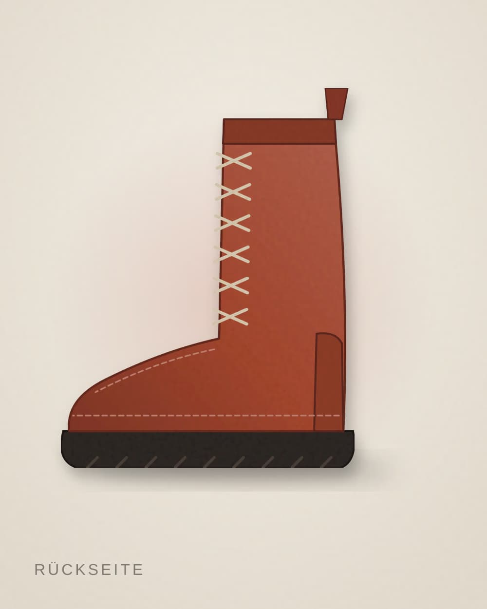 Stiefel Rostrot von VOLTKAMP SPORT, Rückseite
