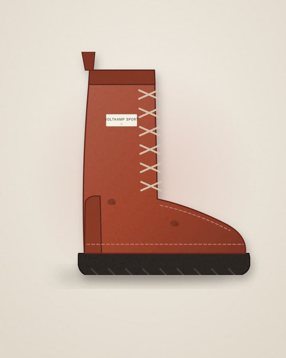 Stiefel Rostrot von VOLTKAMP SPORT, Vorderseite