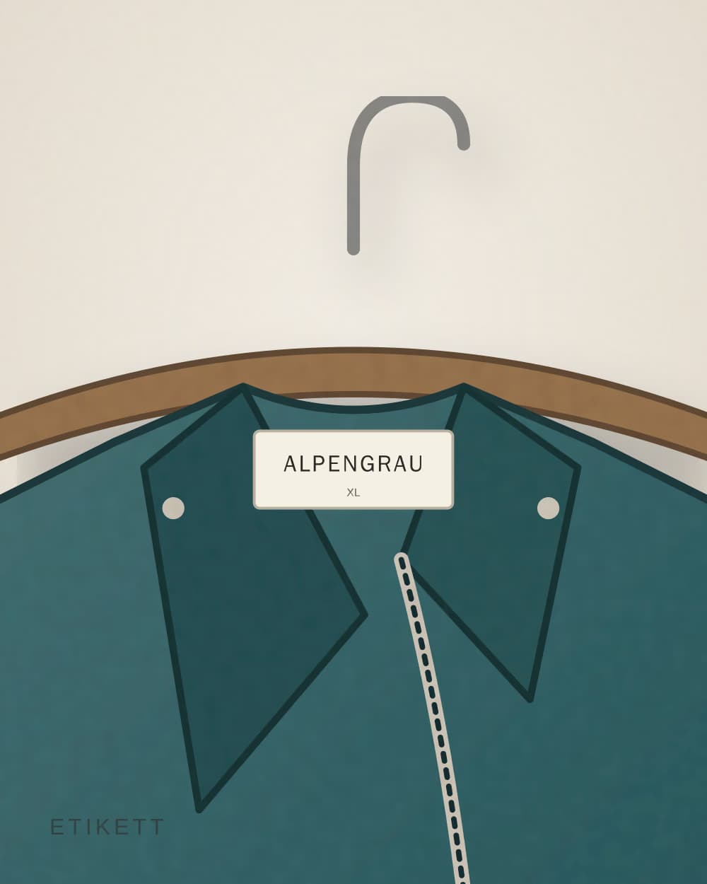 Eingenähtes Etikett von ALPENGRAU