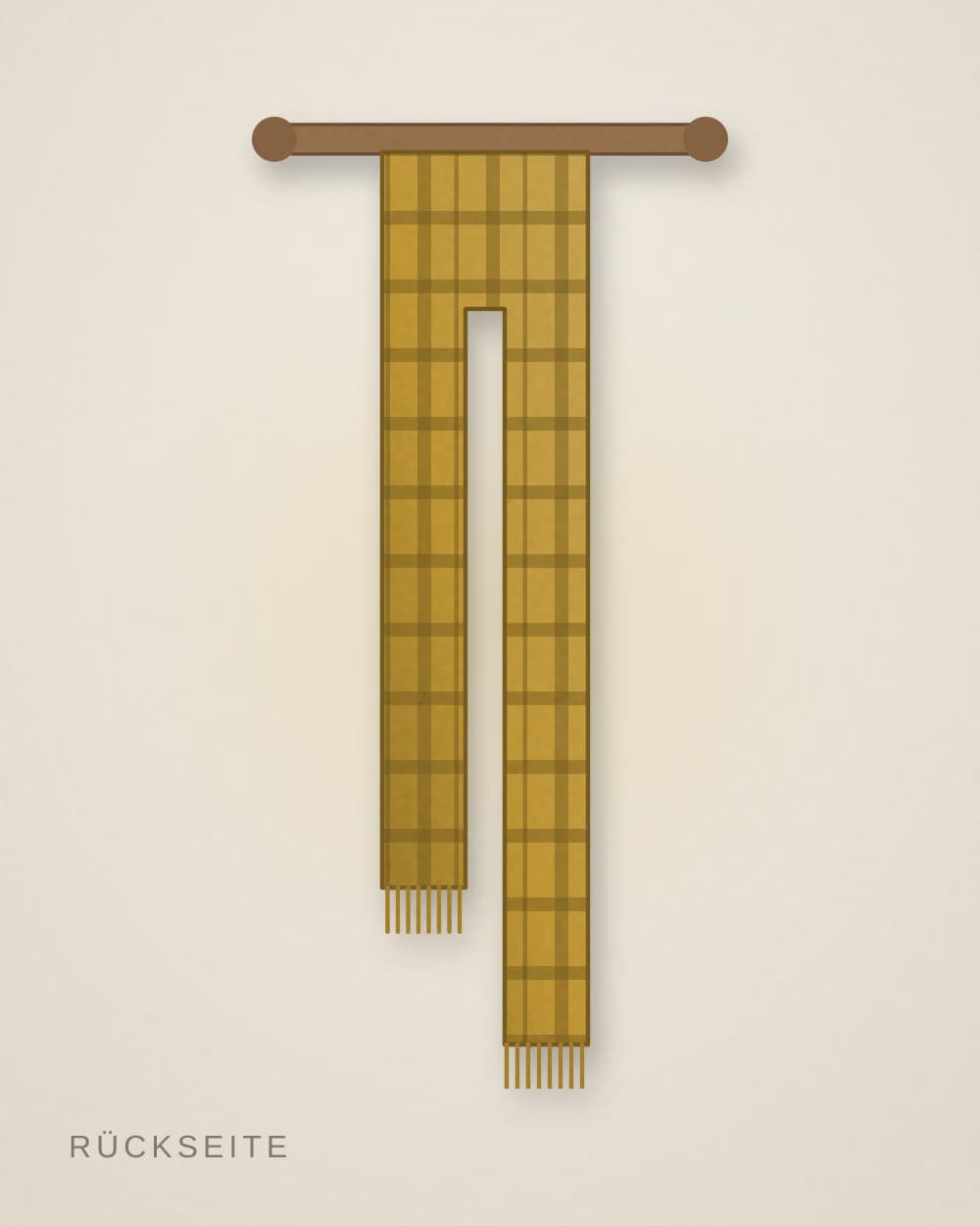 Schal Senf von ATELIER SAVONNE, Rückseite