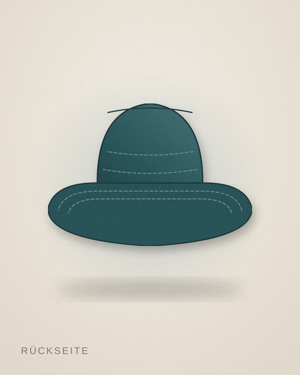 Bucket Hat Petrol von KAPPENWERK, Rückseite