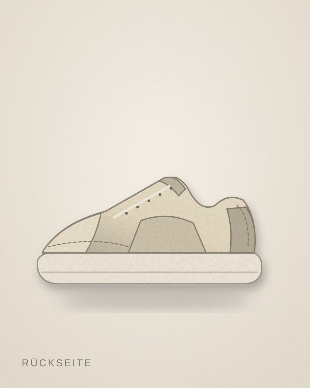 Sneaker Creme von MAISON ROUVIÈRE, Rückseite