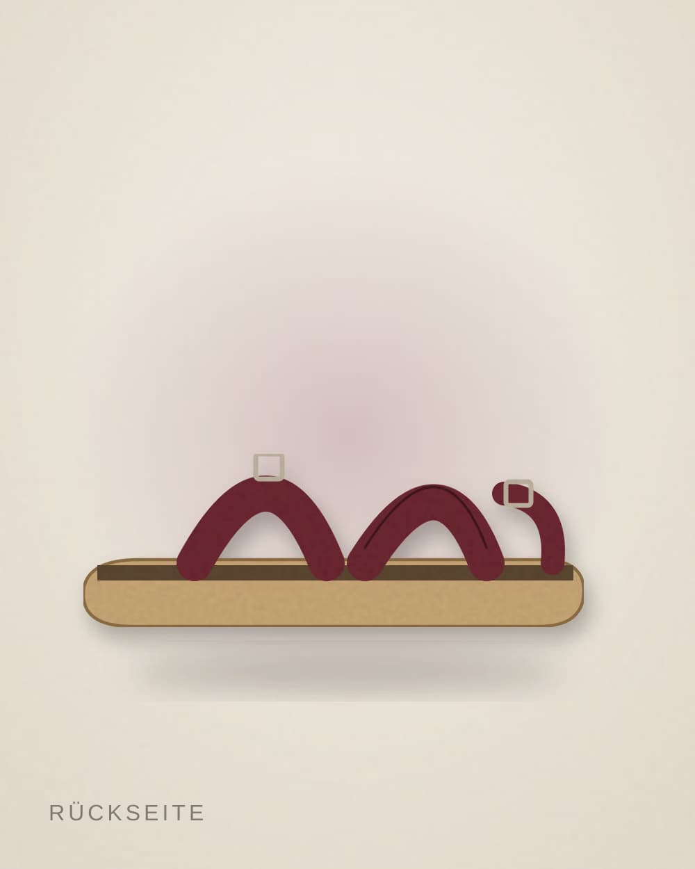 Sandalen Bordeaux von VOLTKAMP SPORT, Rückseite
